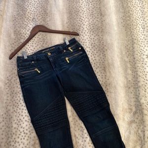 Michael Kors jeans, size 2 (stretchy) dark bleu, gold